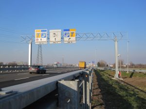 Motorway road signs